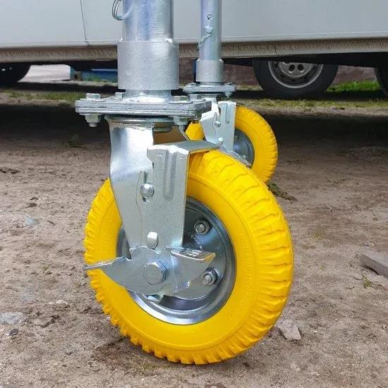 Set van vier dubbele kamersteiger terreinwielen 200 mm met borgclips-SLS-Sietse Booi
